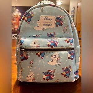 Loungefly Disney Stitch and Scrump Holiday Mini Backpack
